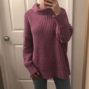Aerie - Oversized Purple Knit Sweater